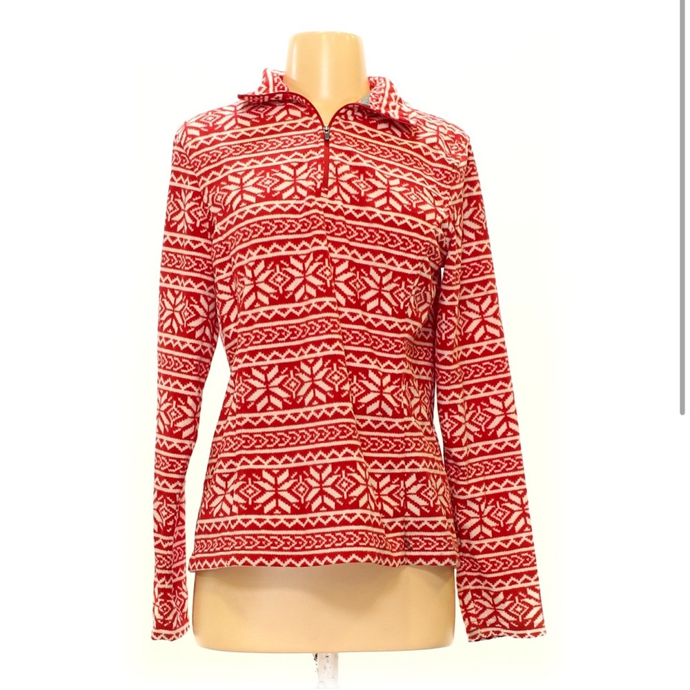 Lands End Red and White Polyester Jacket size 6/8